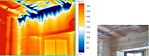 Дефект: охлаждение стены и потолка потоком воздуха при проведении теста с пониженным давлением воздуха на объекте